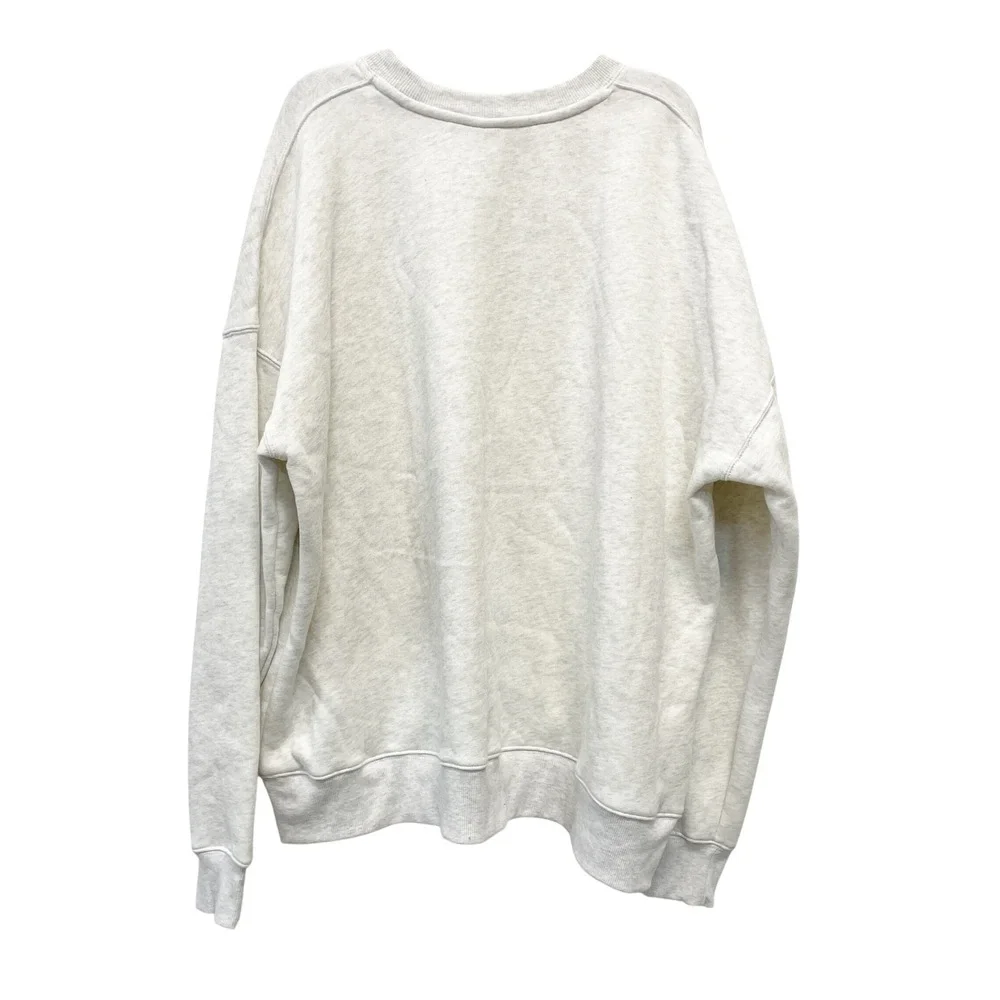 Wild Fable Women's Heather Gray Oversized Fleece Long Sleeve Sweatshirt Size M - Picture 3 of 6